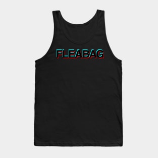 FLEABAG Logo Glitch - Black Tank Top